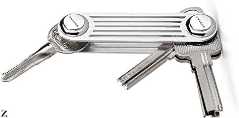 The Steel Grill - Smart Key Chain Holder with Key Knife and Bottle Opener, Extra Large (Silver)