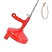 B1ST Toilet Snakes Plumbing Drain Auger Pipe Cleaners Cleaner Closet Sink Plummer Snake Sewer Snake Drum Auger Tool with Metal Spring-Steel Red for Bathroom