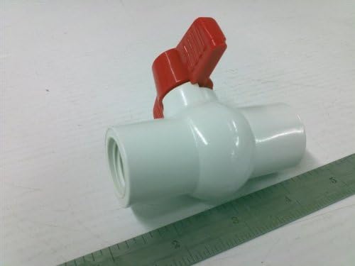 Cepex F01050T 0.5 inch White PVC Compact Ball Valve Threaded