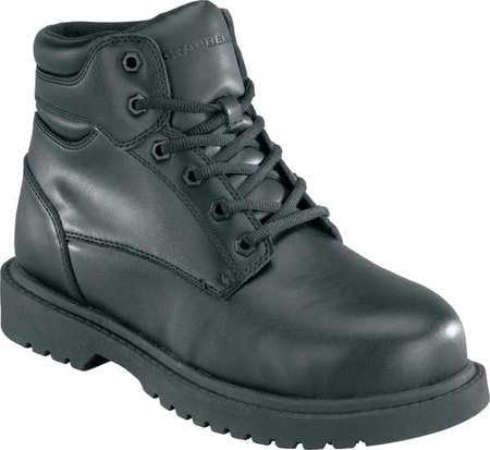 Grabbers 6"H Men's Work Boots, Steel Toe Type, Leather Upper Material, Black, Size 8W 8 G0019-8W - 1 Each