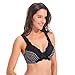 Women's Minimizer Unline Underwire Full Figure Bra with Embroidery Lace-2 pack-white-black-34D