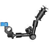 Neewer Aluminum Alloy Articulating Magic Arm - 7 Inches/ 17.78 Centimeters, with 15mm Rod Clamp for Mounting LED Light, Monitor, Flash to DSLR Camera or DSLR Movie Rig