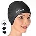 Firesara Swim Cap, Original Updated Swimming Cap 3D Ergonomic Design Comfortable Durable Ear Protection for Women Kids Men Adults Boys Girls for Long or Short Hair with Nose Clip and Ear Plugs