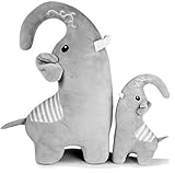 Noisy Goose Toy Lab Adorable Mother and Baby Calf Elephant Stuffed Animal Set, 7