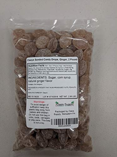 Claeys Sanded Candy Drops, Ginger, 2 Pound