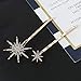 Numblartd Vintage Rhinestone Moon Snowflake Star Hair Clip Bobby Pins - Women Lady Alloy Barrettes Hairpin Side Clip Hair Accessories