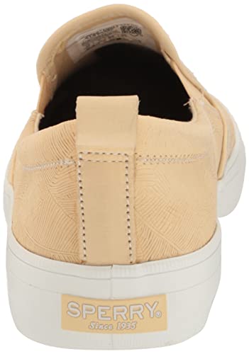 SPERRY WOMEN’S CREST TWIN GORE LEATHER SNEAKER, CHAMOMILE, 5
