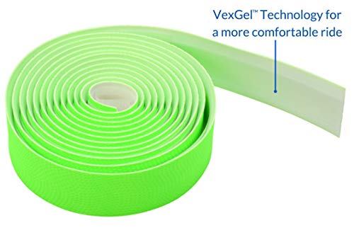 Domain Cycling Extra Long Gel Bicycle Handlebar Bar Tape Wrap for Road Bikes and Cycling (Green)