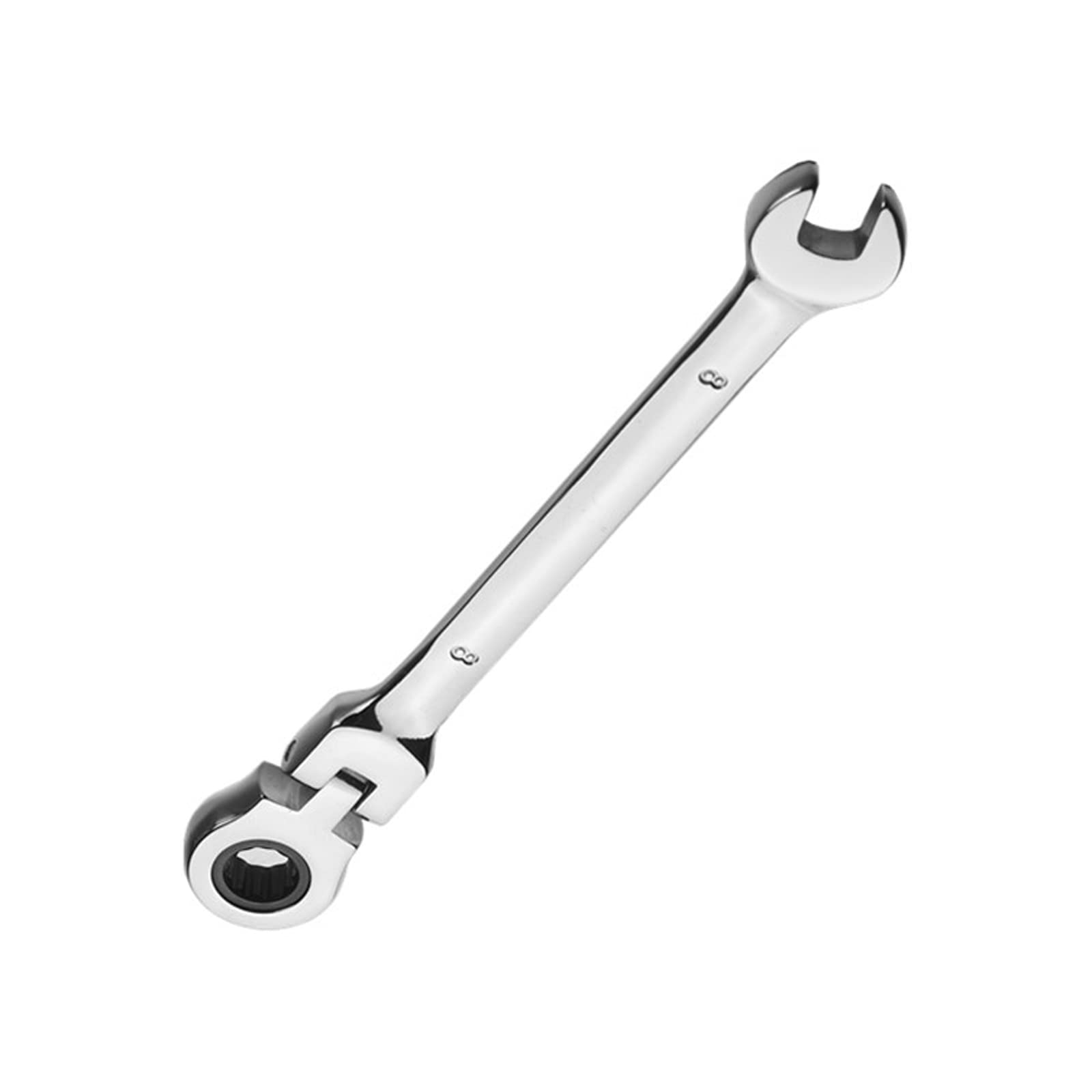 Vokenforu 8mm Flex-Head Ratchet Spanners, Metric Wrench, Chrome Vanadium Steel, Combination Tool for Car Bicycle Repair at Home Workshop