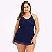 Leadmall Women Halter Two Piece Swimdress – Ladies Tankini Plus Size Padded Swimsuit – Two Piece Swimwear with Bottomthumb 3