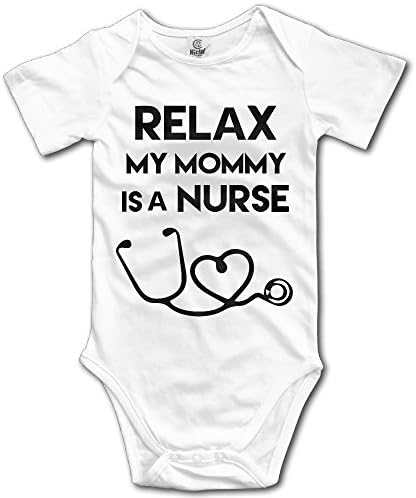 Relax My Mommy Is A Nurse Baby Boys' And Girl's Bodysuits Infant Romper Jumpsuit Short-Sleeve Toddler Onesie 6 M