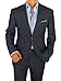 Bianco B Men's Linen Suit Modern Fit Two-Button Jacket Flat Front Pants Suit