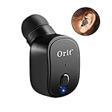 Mini Bluetooth Earbud, in-Ear Invisible Wireless Headphone with Magnetic USB Charger Support Siri Voice Control Compatible for iOS and Android Phones-10 Hours Playtime