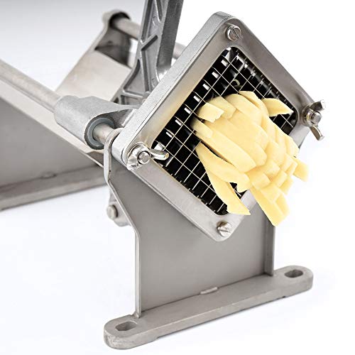 Mahlzeit Kartoffelschneider mit 4 Edelstahl Messer | 45 x 17 x 29,5 cm | Pommesschneider für Stifte oder Ecken | Gemüseschneider für Kartoffeln, Gemüse, Obst | Selbstgemachte Pommes Frites – Bild 8