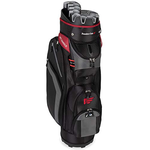 Founders Club Premium Cart Bag with 14 Way Organizer Divider Top