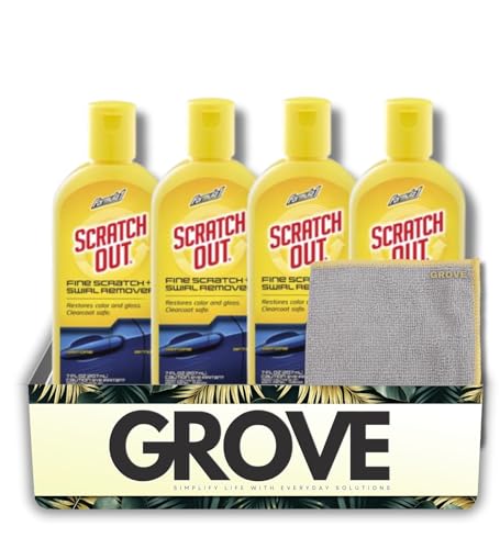 4x Formula 1 Scratch Out Auto Car Scratch Remover 7 oz Bundle with Microfiber C…