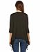 Mofavor Women's Open Drape Cardigan Casual 3/4 Sleeve Open Front Draped Chiffon Patchwork Cardigan Top Blouse
