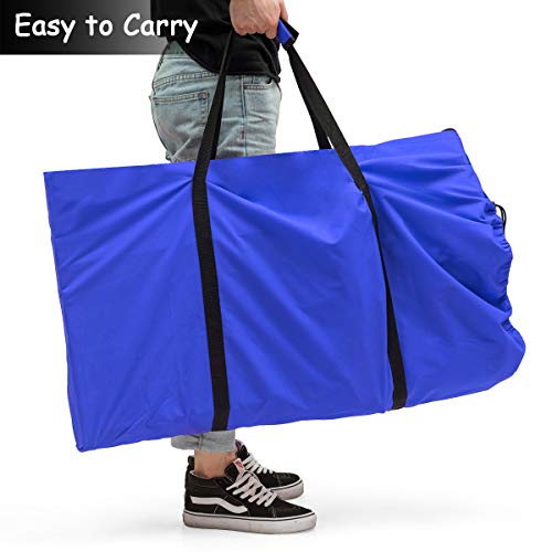 Giantex Portable Folding 6 Seats Chair Sideline Bench W/Seat Backs & Carry Bag Sports Team Camping (Blue) - Thumbnail 5