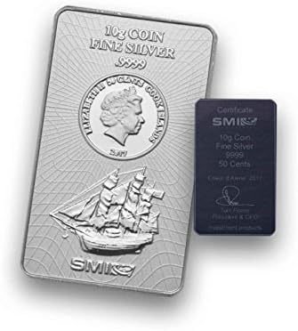 Silver bar Coin Bars COOK ISLAND - prefreshed with Certificate, 4260578490634