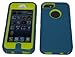Brand New Iphone 5 5S Body Armor Defender - Comparable to Otterbox Defender (Teal Blue on Green)