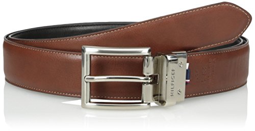 Tommy Hilfiger Men's Dress Reversible Belt with Polished Nickel Buckle, Size 32
