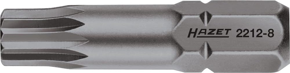 HAZET 2212-8 32 mm M8 Internal Serration Profile XZN Bit - Multi-Colour