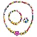 SMITCO Kids Costume Jewelry Set for Little Girls and Toddlers - Wooden, Beaded Toy Necklace, Bracelet and Ring For Play Pretend or Dress Up - Non-Toxic and Safe for Children Ages 3 to 8