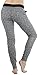 ToBeInStyle Women's Heathered French Terry Jogger Pants -Black/Charcoal- Medium