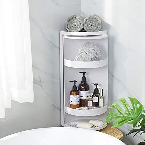 Amazon Com Bathroom 360 Degree Rotating Triangle Shelf Kitchen Toilet Shelf Corner Shelf Bathroom Storage Rack Cabinet Multi Layer Storage Rack Gray 42x19x19cm Home Kitchen