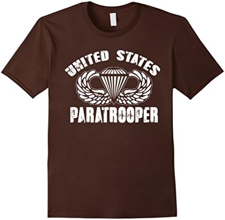 Mens US Army Paratrooper Tshirt Medium Brown