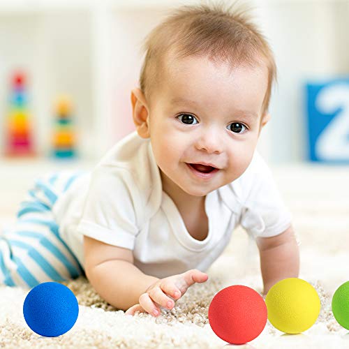 Pllieay 12 Pieces 2.4 Inch Soft Foam Balls Lightweight Mini Indoor Toys