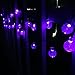 Satu Brown Solar String Lights 60 LED 36ft Outdoor Fairy Lights Crystal Ball Christmas Globe Lights for Home, Garden, Patio, Parties, Christmas Decoration