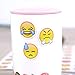 HAPTIME 20 Sheets Popular Emoji Stickers Cute 48 Different Emoticon Faces Total 960 Stickers, Decorative Vinyl Decals for Crafts Scrapbook Party Favors