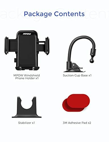 Mpow 033 Car Phone Mount, Windshield Long Arm Car Phone Holder