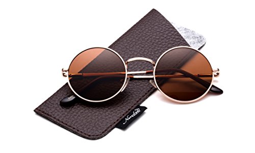 Retro Round Small 48mm Vintage Hippie Round Polaroid Sunglasses Driving Polarized Glasses Steampunk John Lennon Sunglasses