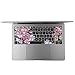 MOSISO Silicone Pattern Keyboard Cover Protective Skin Compatible with MacBook Pro 13 inch 2017 2016 Release A1708 Without Touch Bar & Compatible with MacBook 12 inch A1534, Purple Peony