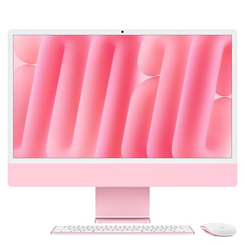 iMac Ordenador de Mesa Todo en uno con Chip M4, CPU y GPU de 10 núcleos: diseñado para Apple Intelligence, Pantalla Retina de 24″, 16 GB de Memoria unificada, SSD de 256 GB - Rosa