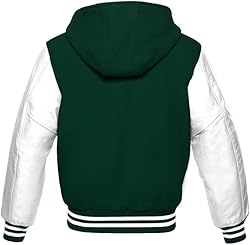 GOKTOG Hooded Varsity Jacket Women, Baseball