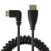 Mini HDMI to HDMI, CableCreation 5 Feet Coiled 90 Degree Left Angle Mini-HDMI Male to HDMI Male Converter Cable, Support 1080P Full HD, 3D, 1.6M, Black