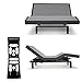 Fashion Bed Group S-Cape 2.0 Adjustable Bed Base with Wall Hugger Technology and Full Body Massage, Queen, Charcoal Gray
