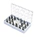 AIKVSXER Best 16 Piece Nozzles Stainless Piping Steel Cake Decorating Tube Tips Set for Cake Decoration with Hinged Storage Box for Cupcake & Cookie Decoration by UMTline