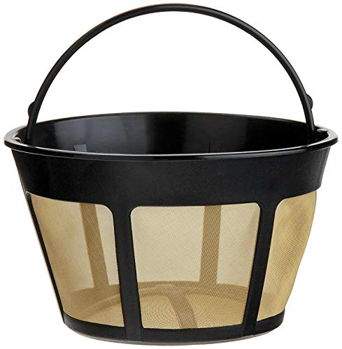 NRP Screen Basket Coffee Gold-tone Permanent Filter (Taller) Universal for Drip Coffeemaker 12cup Fits KitchenAid | Mr.coffee | Cuisinart GTF-B | Capresso & MORE
