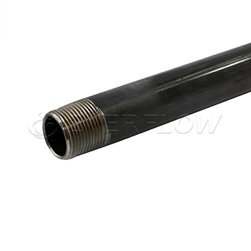 Everflow PCBL3418 Steel Pipe, Pre Cut Pipe  3/4 x 18 Inch Black