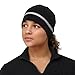 TrailHeads Women's Ponytail Hat - Reflective Cold Weather Running Beanie - Black/Swirl