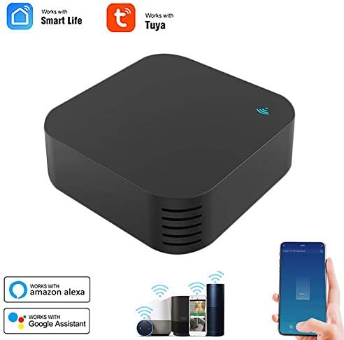 JINQII TuyaSmart Life APP Smart Wireless WiFi IR control remoto universal de temperatura y humedad trabajo con Alexa Google Home