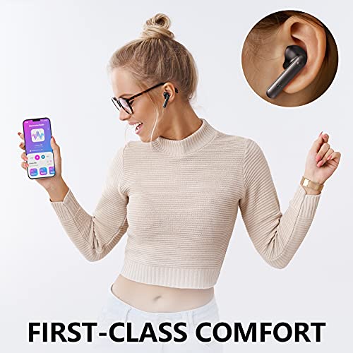 Cuffie Wireless, Cuffie Bluetooth con Audio Premium, Cuffie Audio Stereo Hi-Fi Wireless, 20 Ore di Riproduzione Cuffie Bluetooth In-Ear con Microfono, IPX5 Waterproof