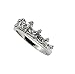 ArRord Fashion Crown Women's Transparent Rhinestone Statement Rings