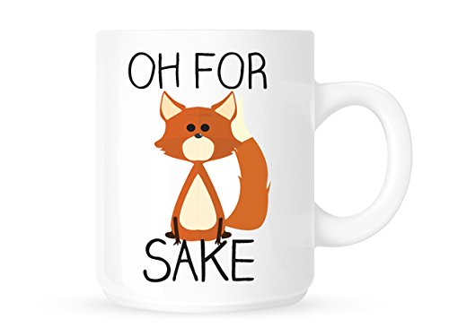 Oh For Fox Sake - Novelty Cartoony Cute Tea / Coffee Mug / Cup.
