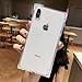 Tzomsze Transparent Case for iPhone Xs MAX, Reinforced Corners TPU Cushion，Crystal Clear Slim Cover Shock Absorption TPU Silicone Case-White