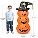 Halloween Inflatable Pumpkin Tumbler ,Most popular Halloween Decoration,4.5Ft Tall Air Blown Wobble Pumpkin with 3 Jack-O-Lanterns and One Witch Hat for Indoor Outdoor Home Art Decoration Yard Party